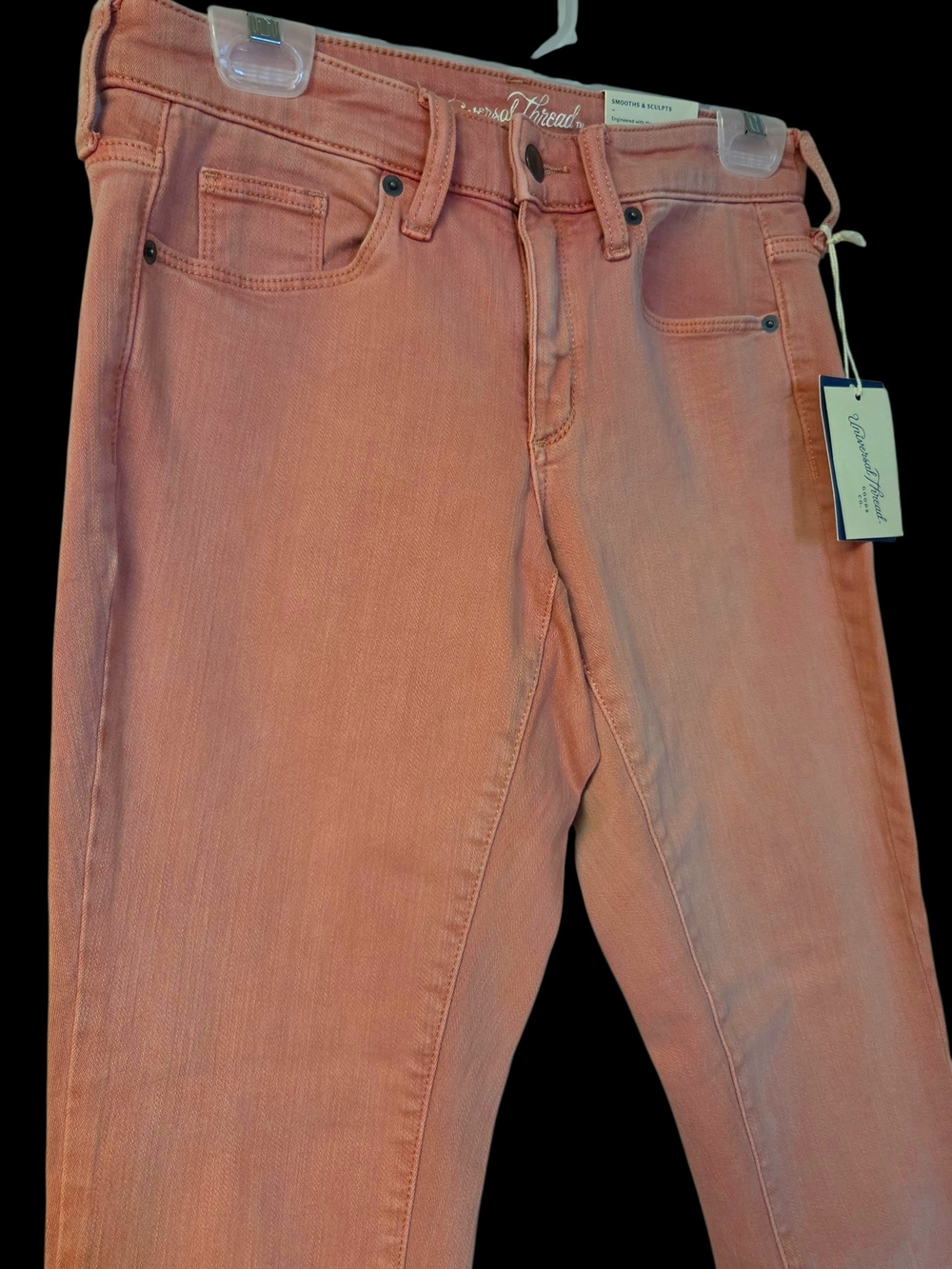 NWT Stretch Size 4 Short Universal Thread Ankle Jeans Peach - Picture 5 of 7